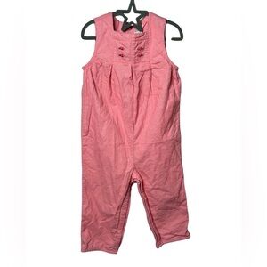 Vintage Gymboree Jumpsuit Pink Roses Corduroy Y2K Size 18-24 Months